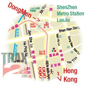 东门深圳市场的地图