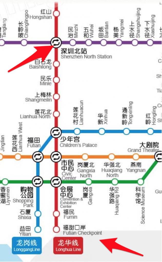 深圳市地图的北站