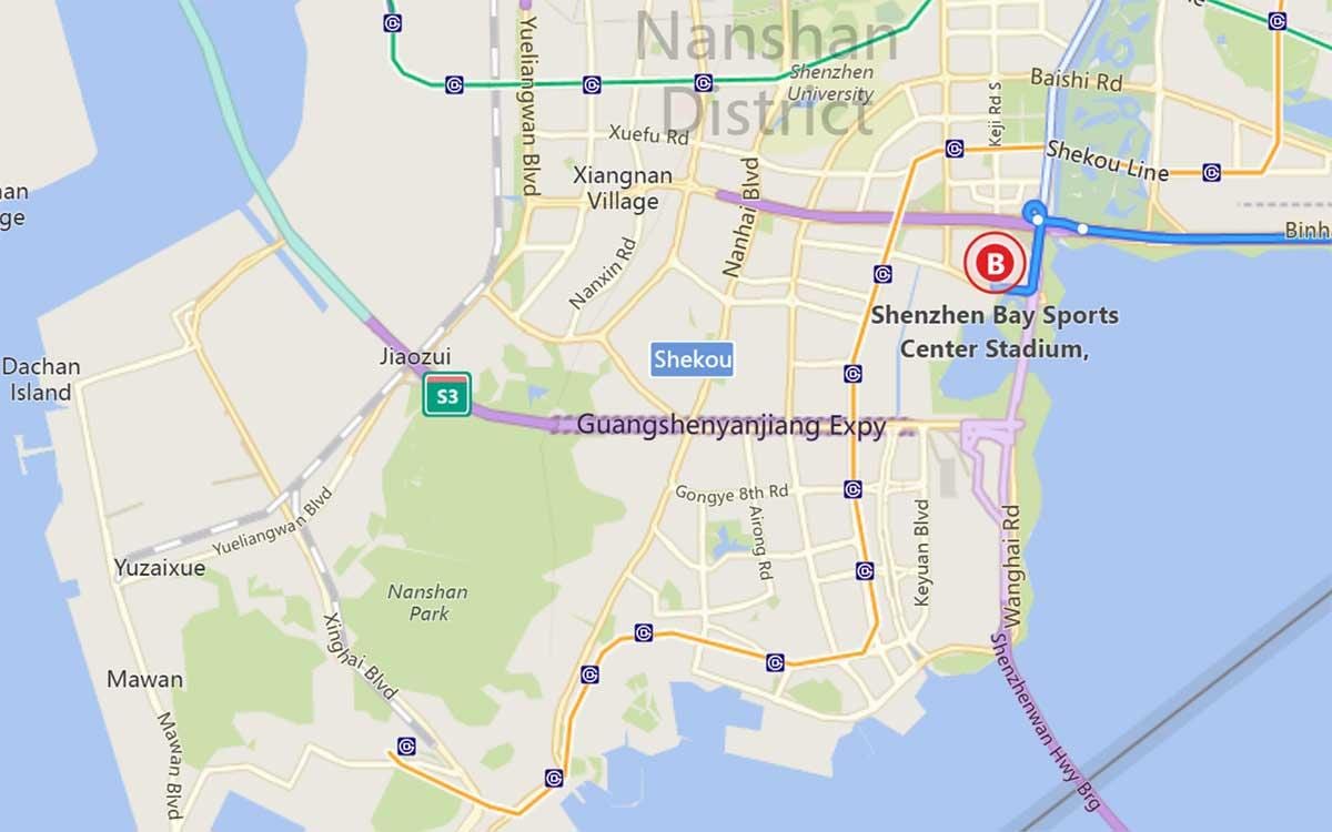 地图上的深海湾