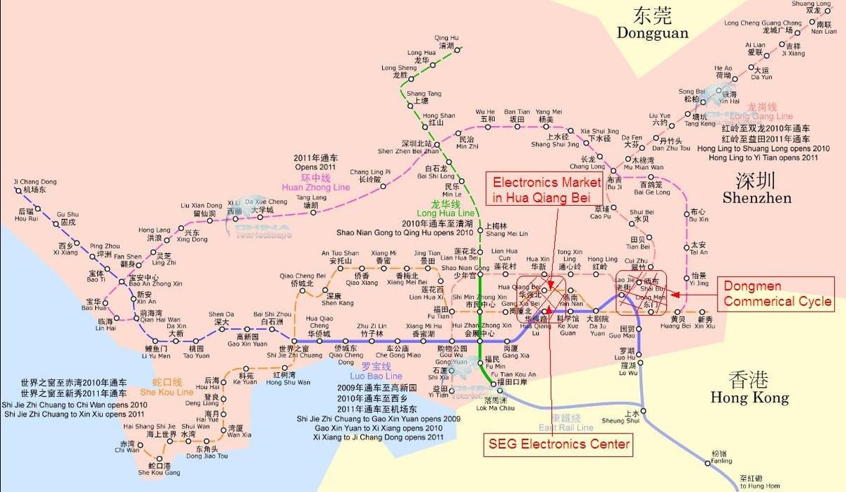 地图深圳市场电子产品