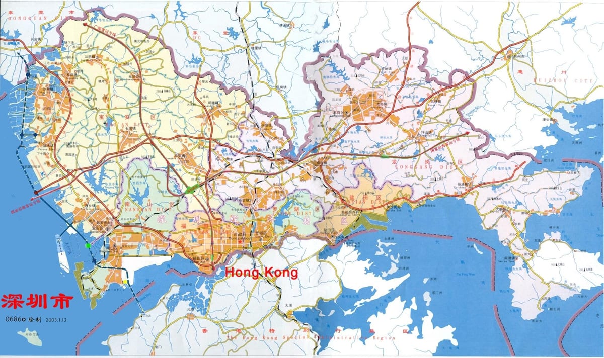 深圳市地图中国ems