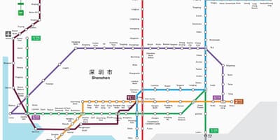 深圳市地铁线图2016