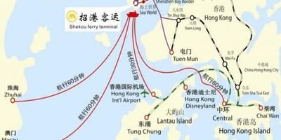 地图上的蛇口码头